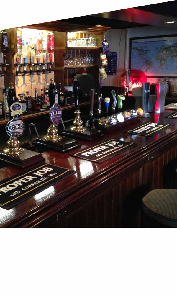 Beers and Ale at the Russell Inn Pub Polruan Fowey